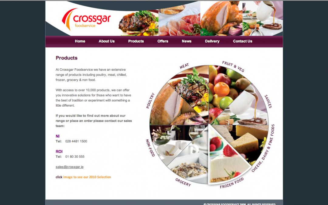 Web Designers Belfast portfolio – Crossgar Foods