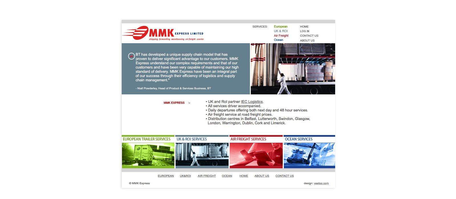 Web design Belfast portfolio - mmk 3.