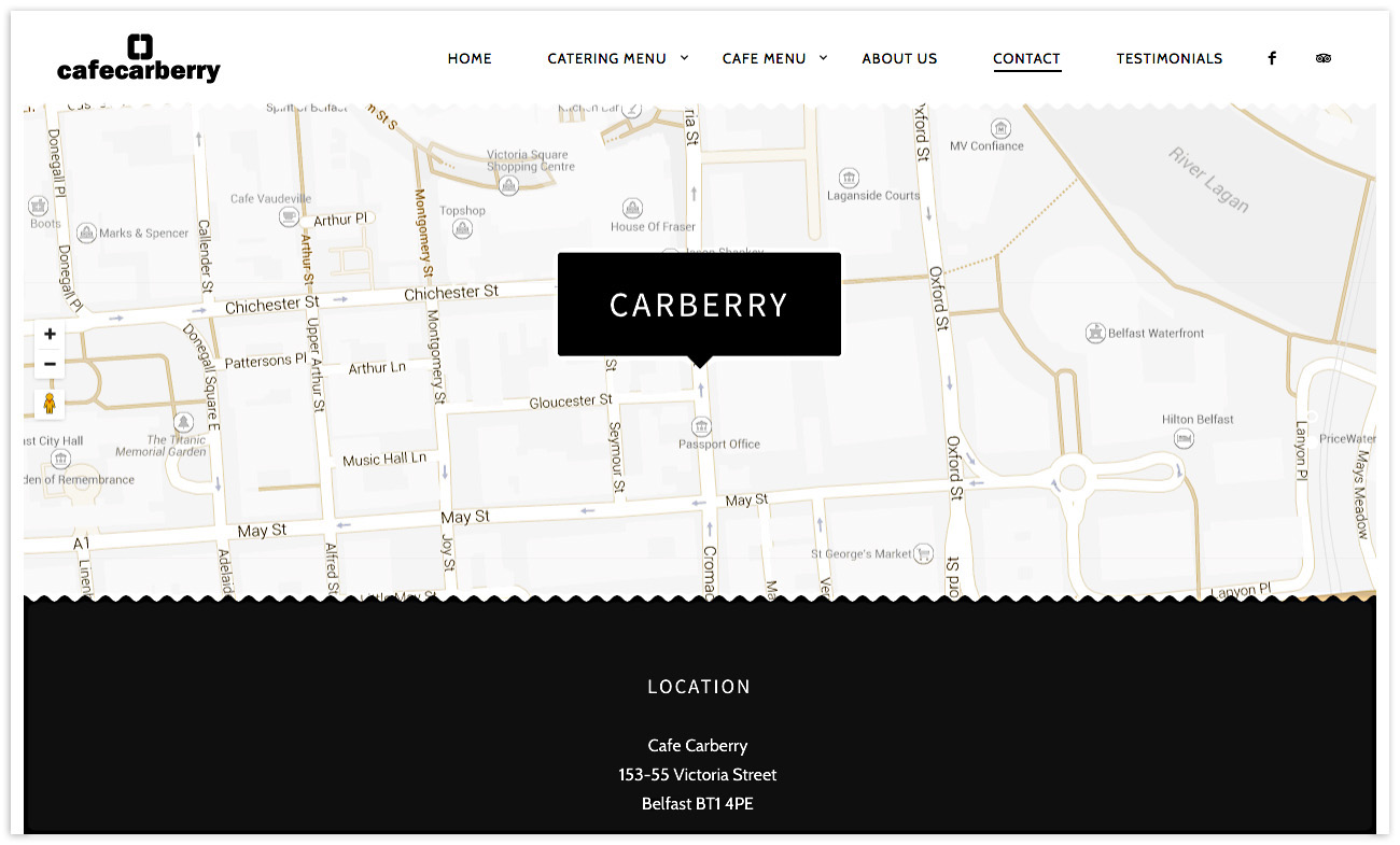 Web designer Belfast, web design for Cafe Carberry - image 6.