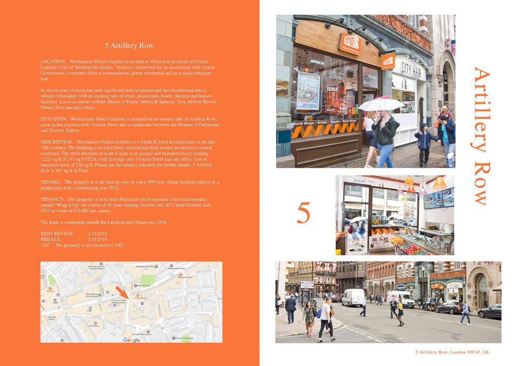 Graphic designers Belfast -property overview spread for Keren Properties. Design draft 1.