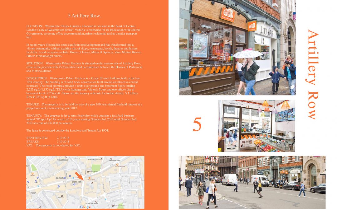 Graphic designers Belfast -property overview spread for Keren Properties. Design draft 1.